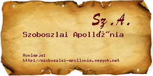 Szoboszlai Apollónia névjegykártya
